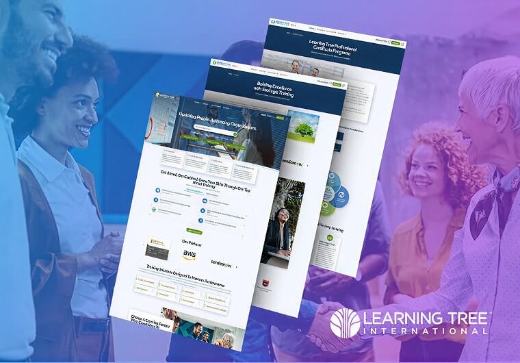 Learning Tree International website design showcase featuring professional training programs, enterprise learning solutions, and responsive educational web page layouts.
