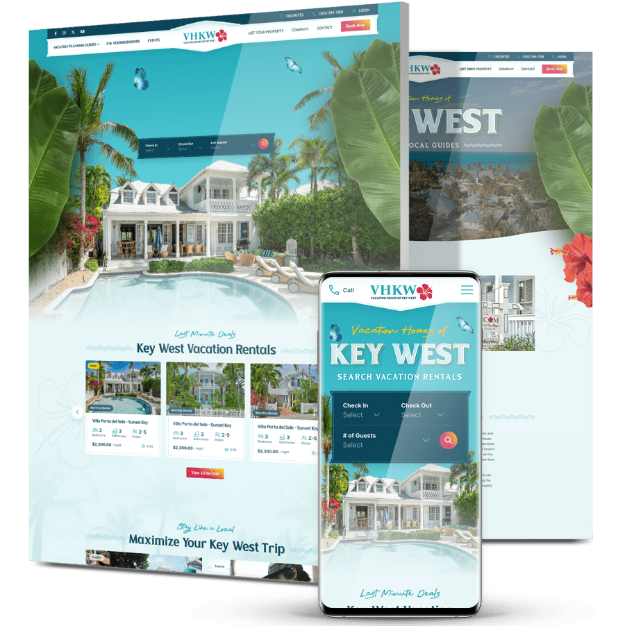Image showing Vacation Homes Of Key West website design