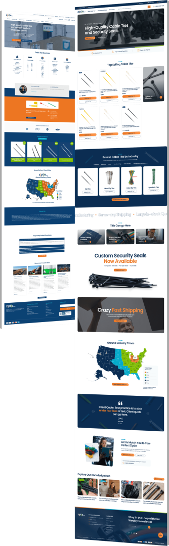 Image showing ZipTie's before and after website design