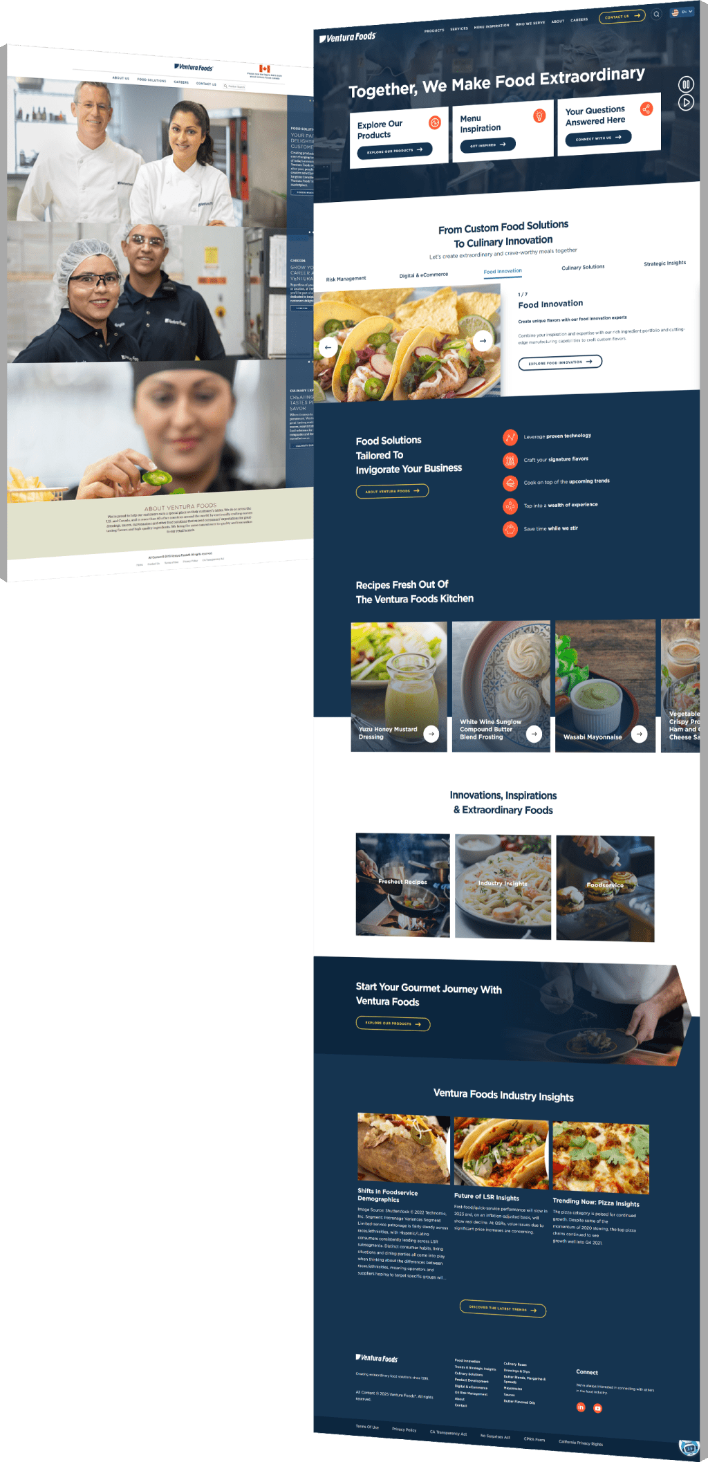 Image showing Ventura Foods' before and after design