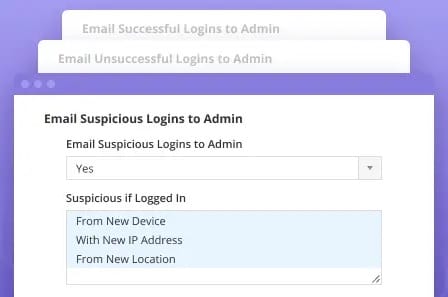 Admin actions log