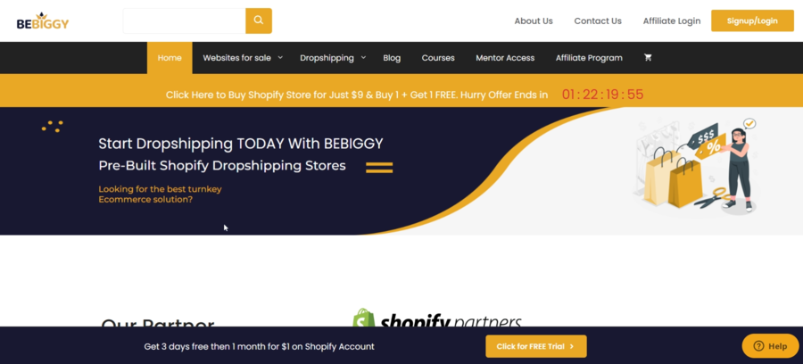 BeBiggy website screenshot