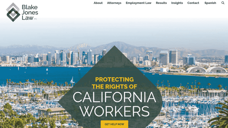 Blake Jones Law PC website screenshot