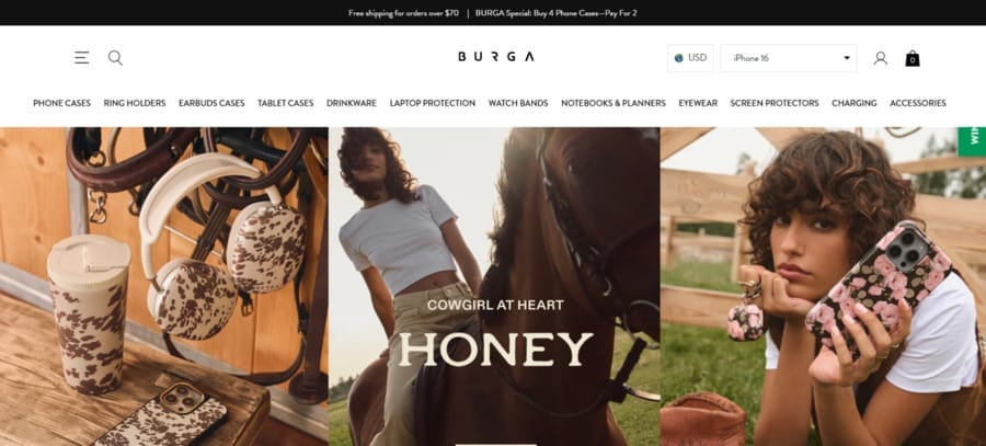 Burga website screenshot