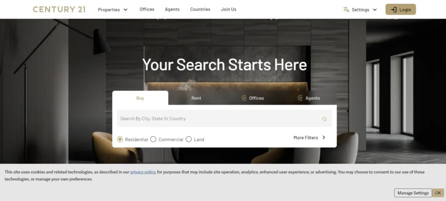 Century 21 Global website screenshot