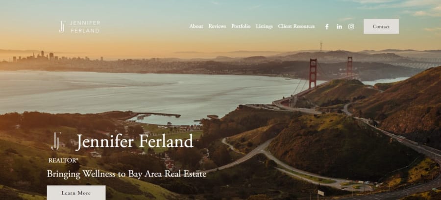 Jennifer Ferland website screenshot