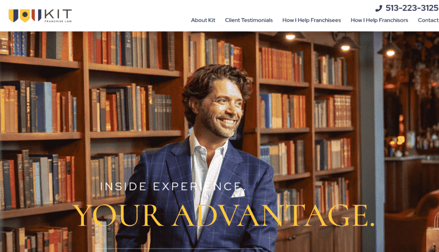 Kit Franchise Law website screenshot