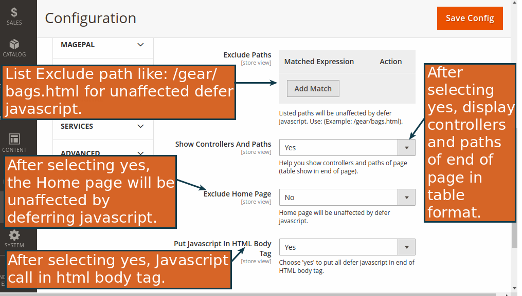 A screenshot of Defer JavaScript configuration