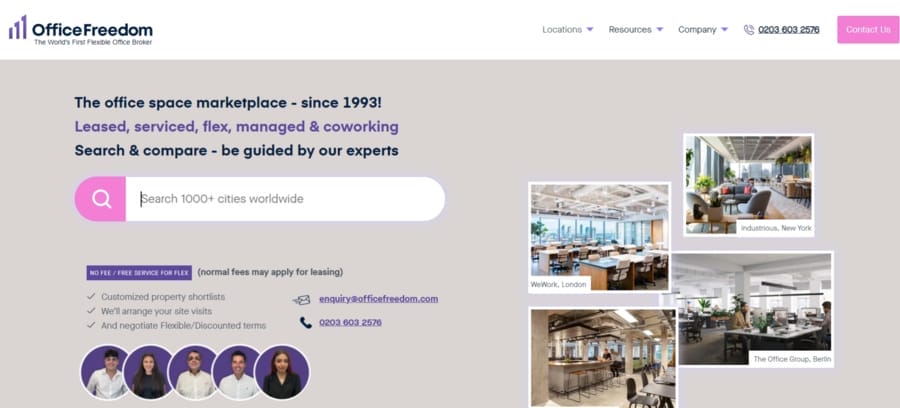 OfficeFreedom website screenshot