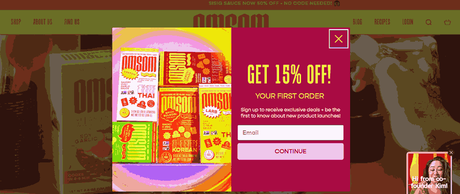 Omsom website screenshot