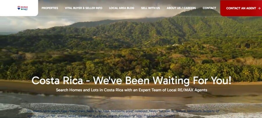 REMAX Costa Rica website screenshot