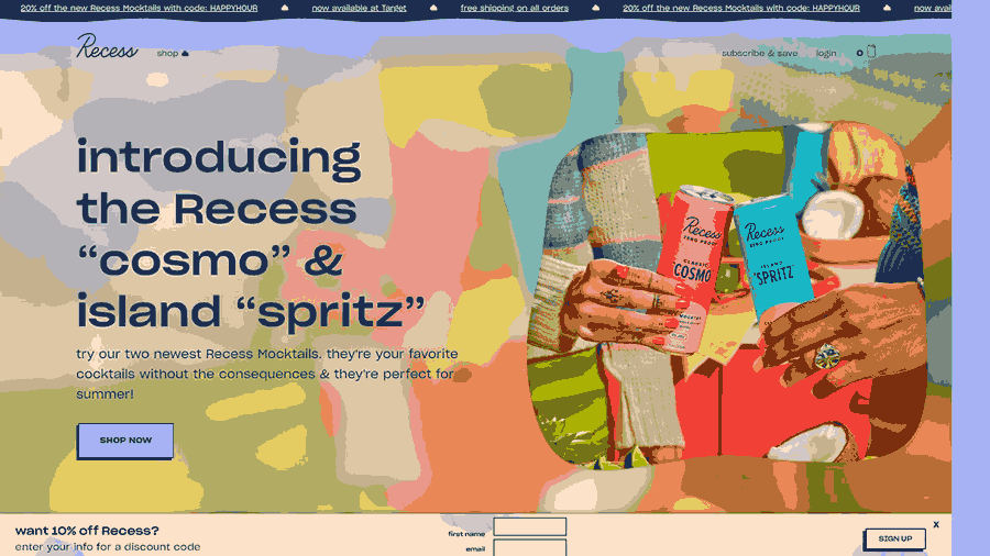Recess website screenshot