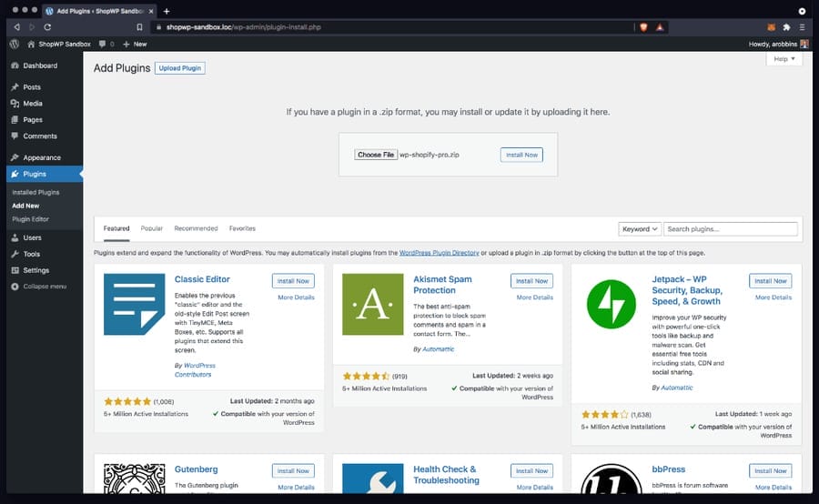 Shop WP Screenshot