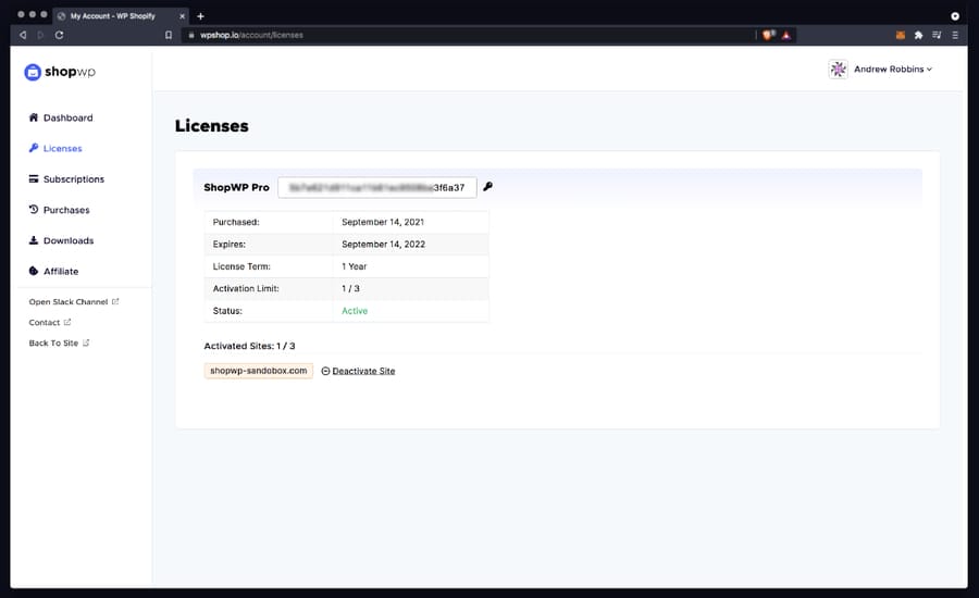 Shop WP Screenshot