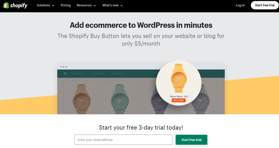 Shopify screenshot