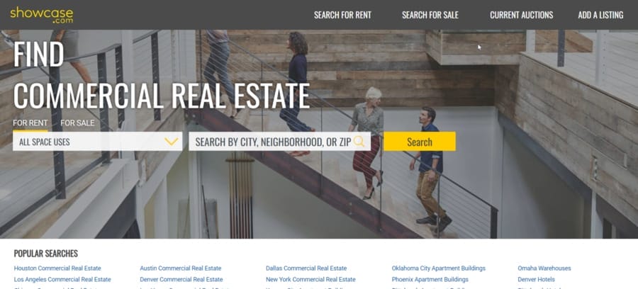 Showcase website screenshot