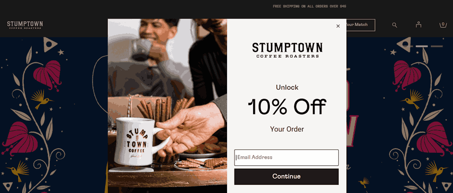 Stumptown Coffee Roasters website screenshot