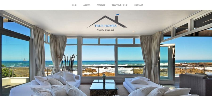 True Homes website screenshot