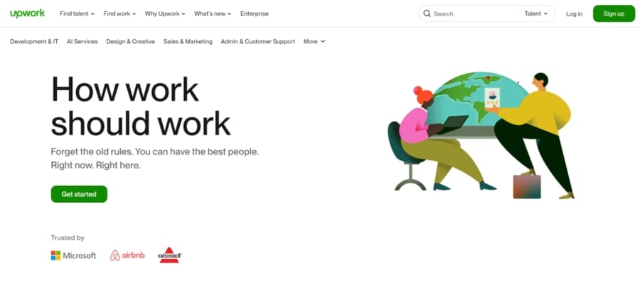Upwork website screenshot