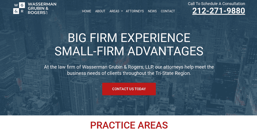 Wasserman Grubin & Rogers website screenshot