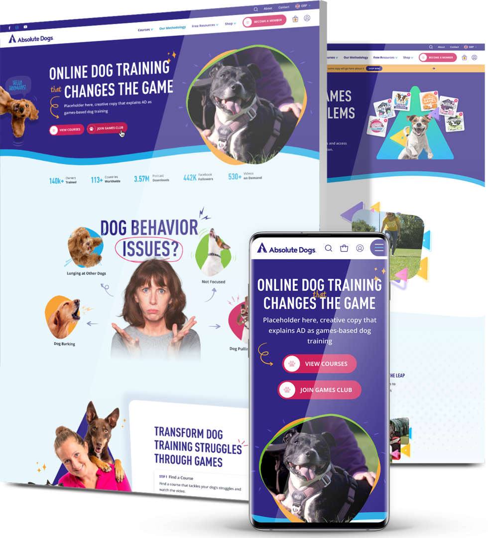 Online dog training promotional materials