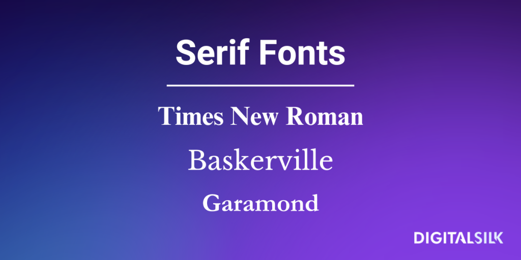 Serif fonts