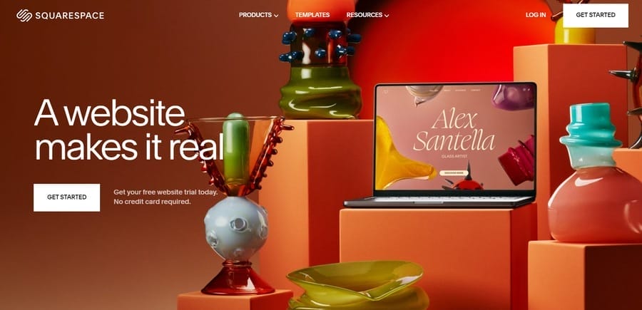 Squarespace website screenshot