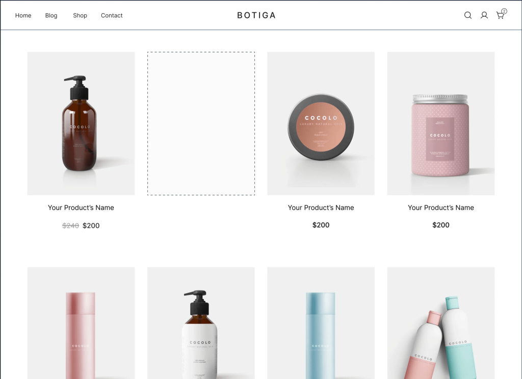 Botiga WordPress theme in action