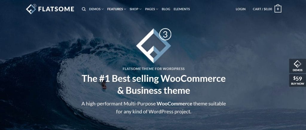 Flatsome's website homepage