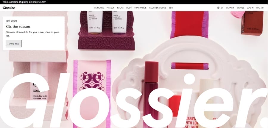 Glossier website screenshot