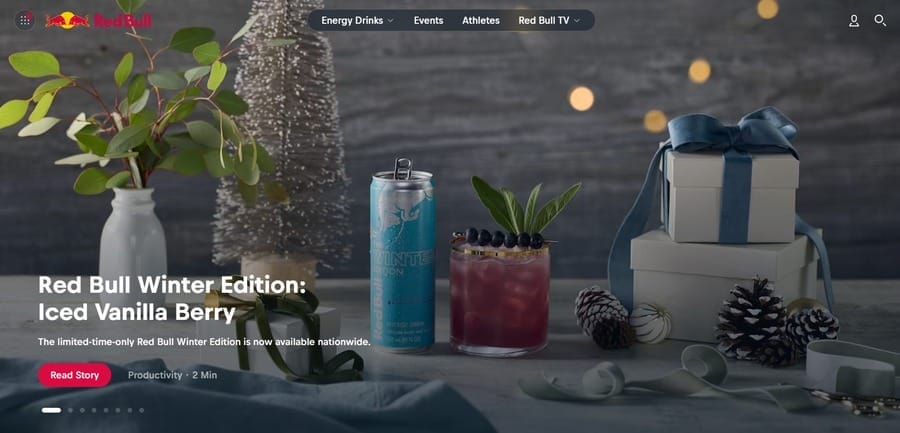 Red Bull website screenshot