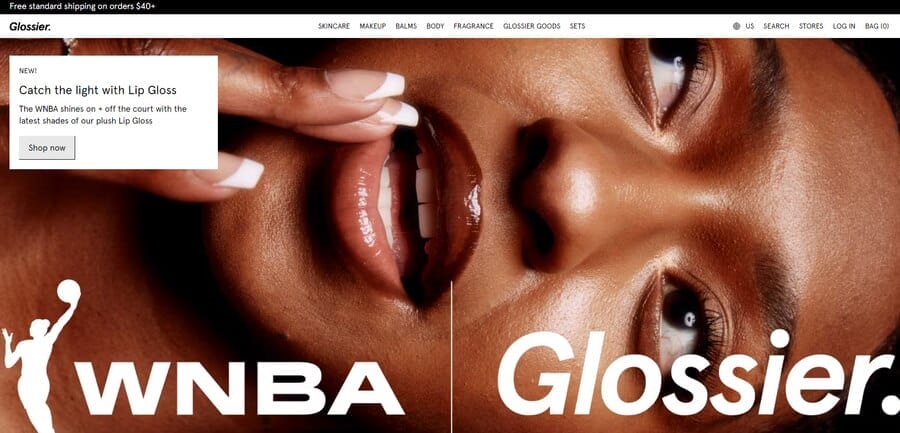 Glossier website screenshot