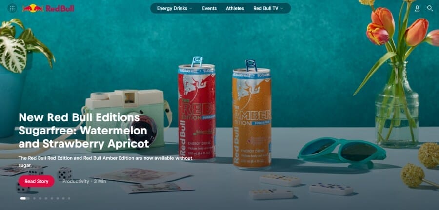 Red Bull website screenshot
