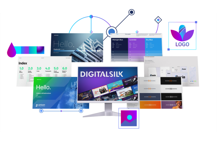 Digital branding and design elements showcase