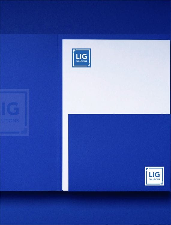LIG Solutions' branding materials