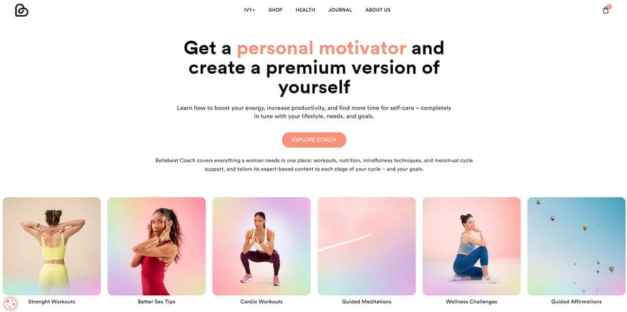Bellabeat website screenshot