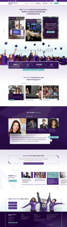 Northwestern Medill's website design