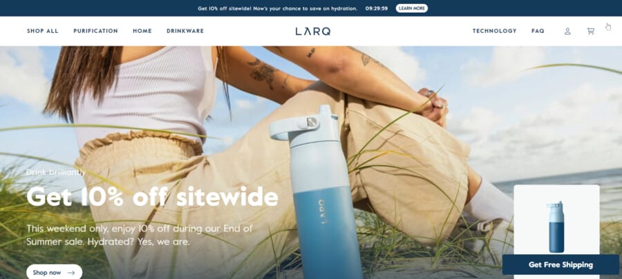 LARQ website screenshot