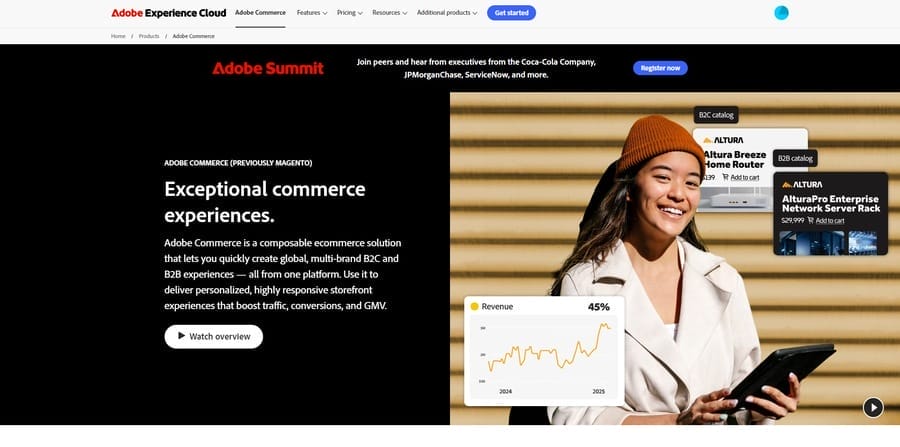 Adobe website screenshot