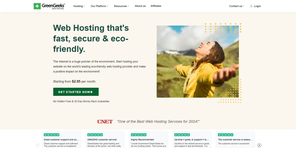 GreenGeeks website screenshot
