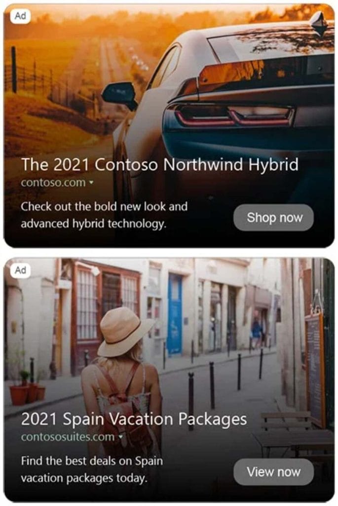 Image showing Microsoft's multimedia ads