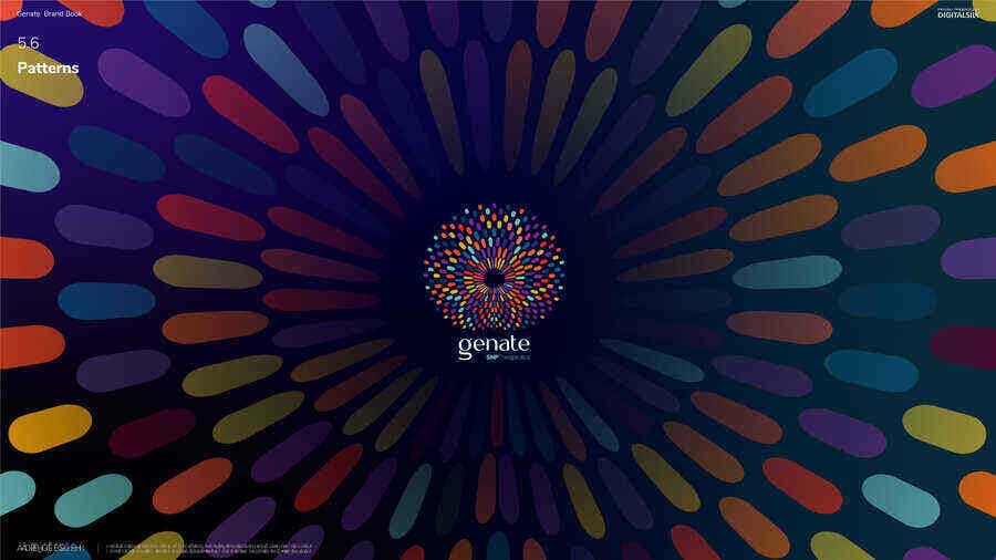 A gradient design from Genate's brand book
