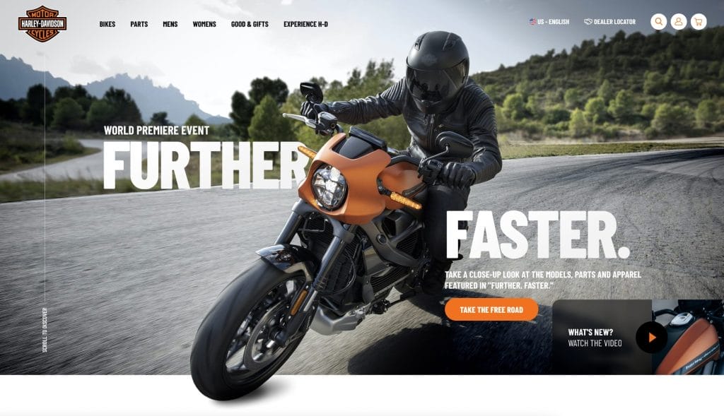 harley davidson case study digital silk hero section