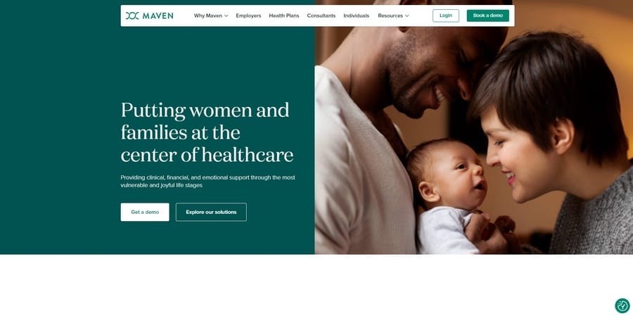 Maven Clinic website screenshot