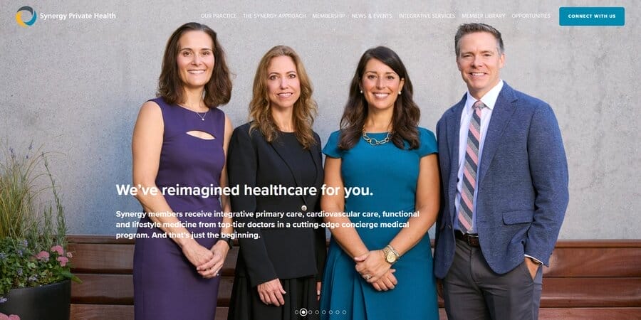 Synergy Private Health website screenshot