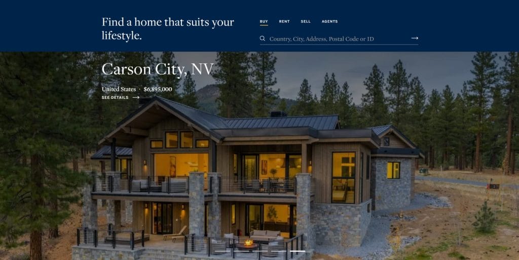 Sotheby’s International Realty website screenshot