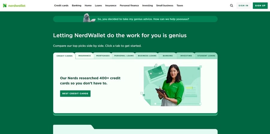NerdWallet website screenshot