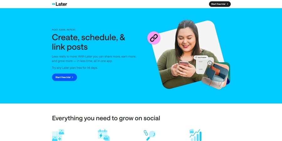 Later website screenshot
