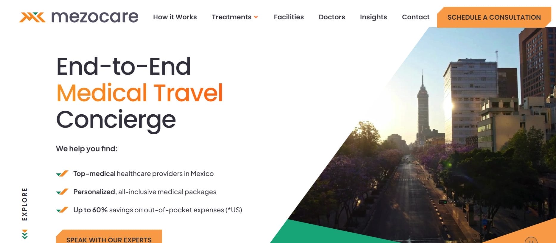 Mezocare Website Screenshot