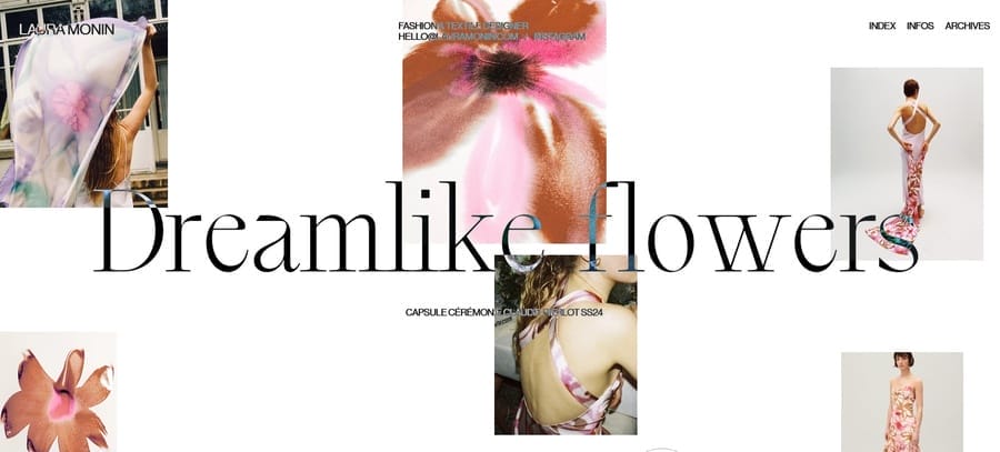 Laura Monin website screenshot